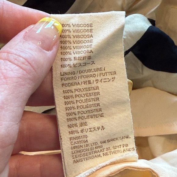 New! Anthropologie LetMeBe Palm Printed One Shoulder Maxi Dress 45476 - Picture 12 of 13